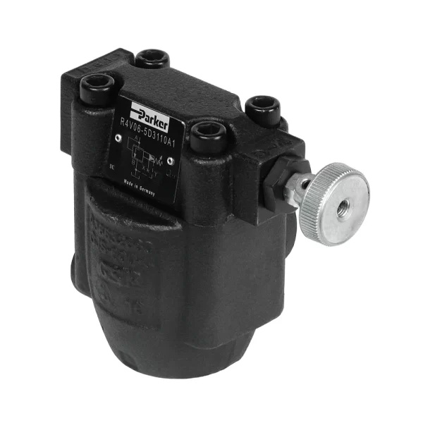 Parker Series R4V / R4V*P2 Pilot Operated Pressure Relief Valve, In-line Mounting