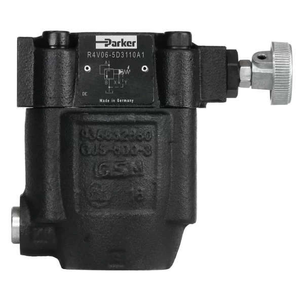 Parker Series R4V / R4V*P2 Pilot Operated Pressure Relief Valve, In-line Mounting