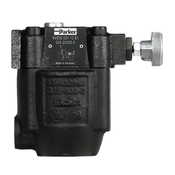 Parker Series R4R / R4R*P2 Pilot Operated Pressure Reducing Valve, In-line Mounting