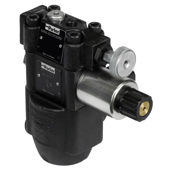 Parker Series R4R / R4R*P2 Pilot Operated Pressure Reducing Valve, In-line Mounting