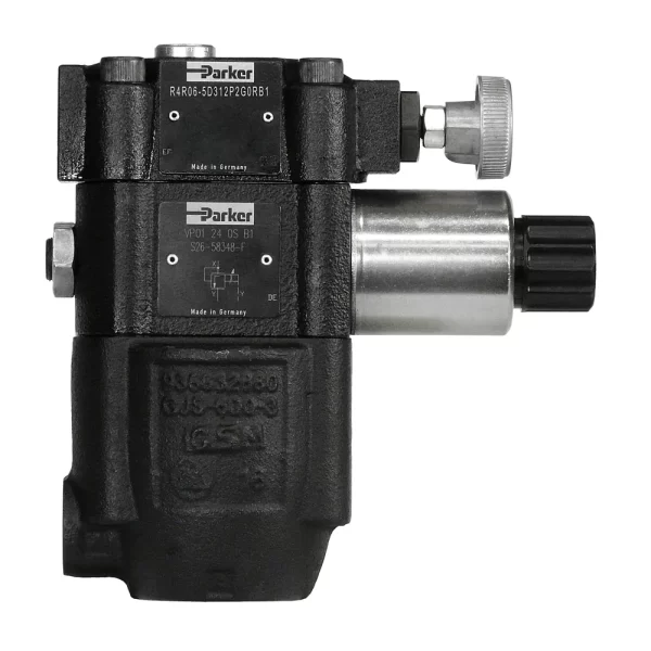 Parker Series R4R / R4R*P2 Pilot Operated Pressure Reducing Valve, In-line Mounting